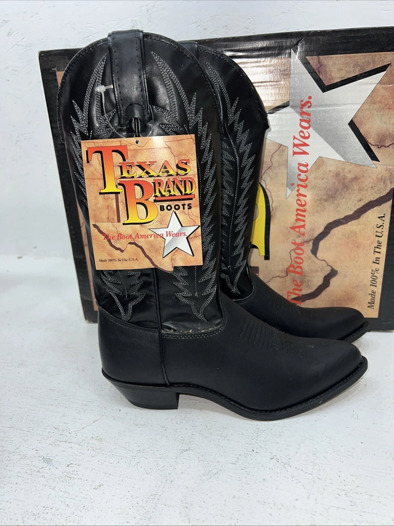 New Women’s Black Texas Brand Cowboy Boots. 4870 7 M. 18-27