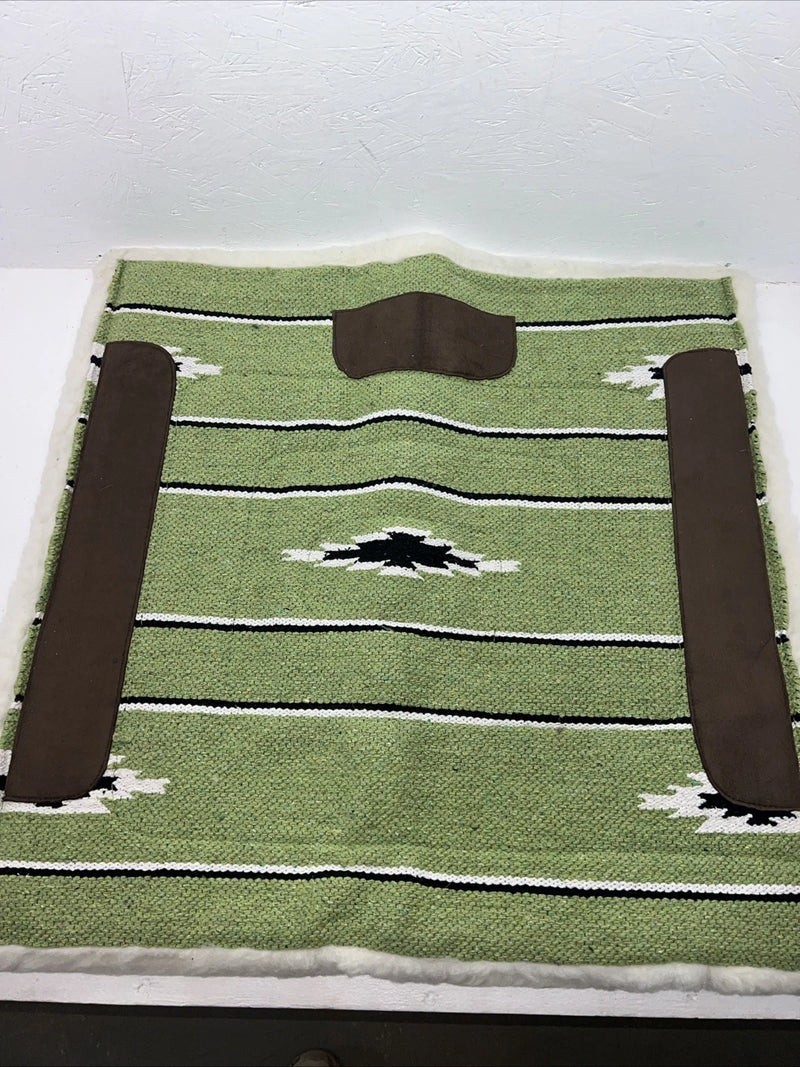 New Tough 1 Green Brown 30x30 Felt Fleece Saddle Pad #31-641 Pad-5