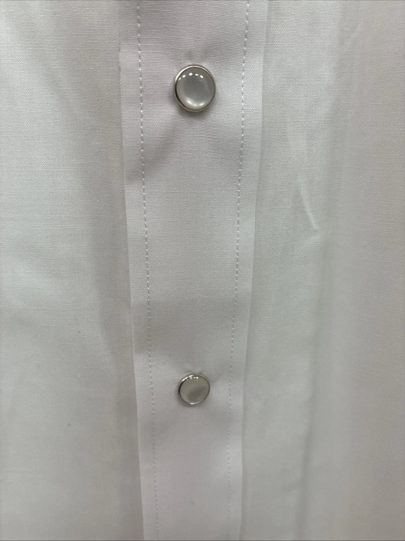 New Men’s White Horse White Long Sleeve Pearl Snap Large Tall AA-44