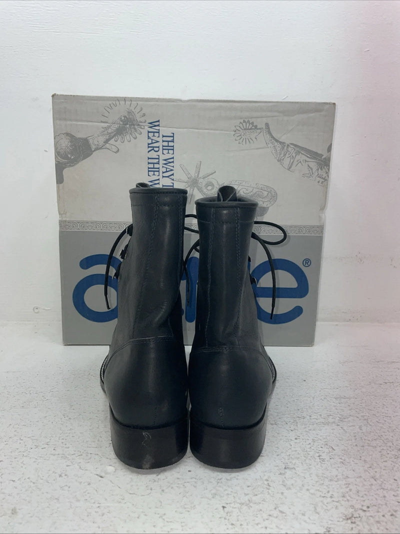 New Men’s Navy Lace Up Acme Cowboy Boots. C 4016 8 M. 4-115
