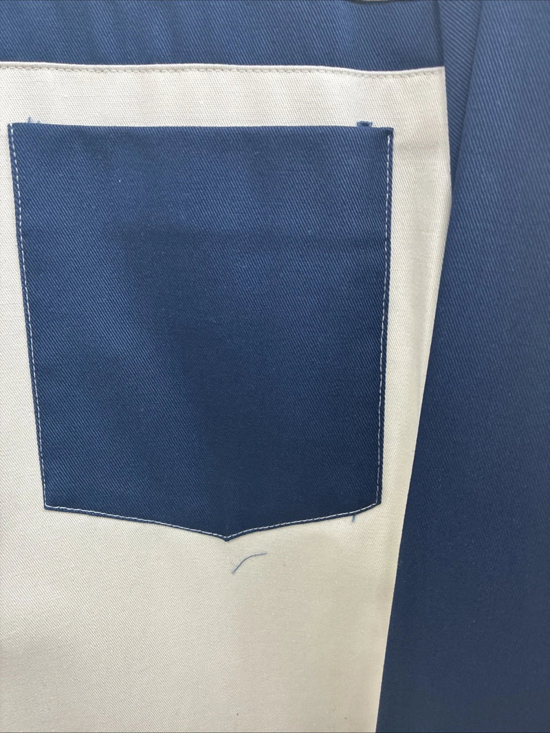 New Men’s Cowboy Threads Blue White Long Sleeve Button Up Shirt Large V-79