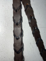 New Silver Fox Brown Genuine Leather 60” Braided English Reins #20-1441-7-0 Y-20