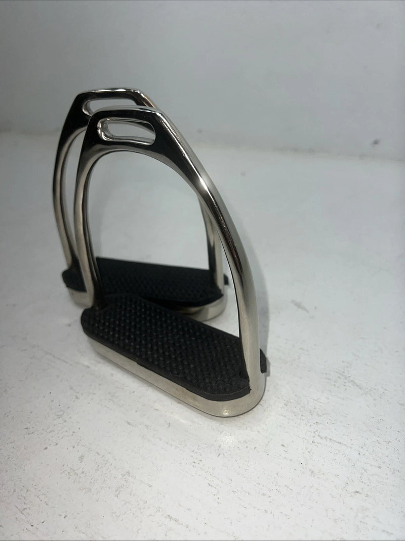 New Tough 1 Chrome Plated Iron 4 1/2” English Stirrups #24-3016 C-501