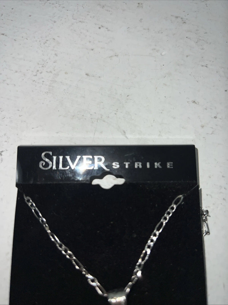 New Women’s Silver Strike Black 3D Cross Necklace N140 A-69