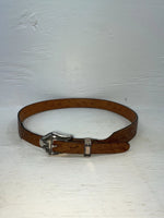 New Brown Genuine Leather Tooled 34” Belt #SR502 Z-115
