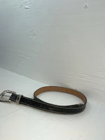 New Black Genuine Leather Tooled 28” Belt #101 Z-132