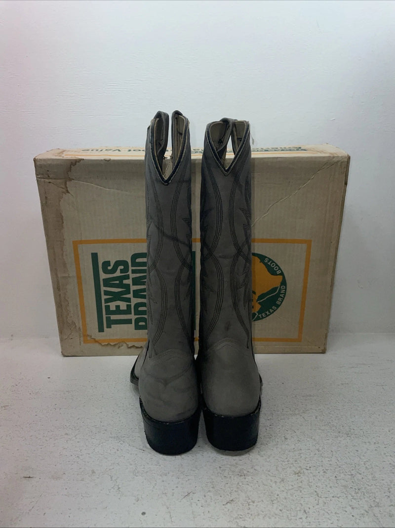 New Men’s Gray Texas Brand Cowboy Boots. 6802 8.5 8 1/2 D. 3-123