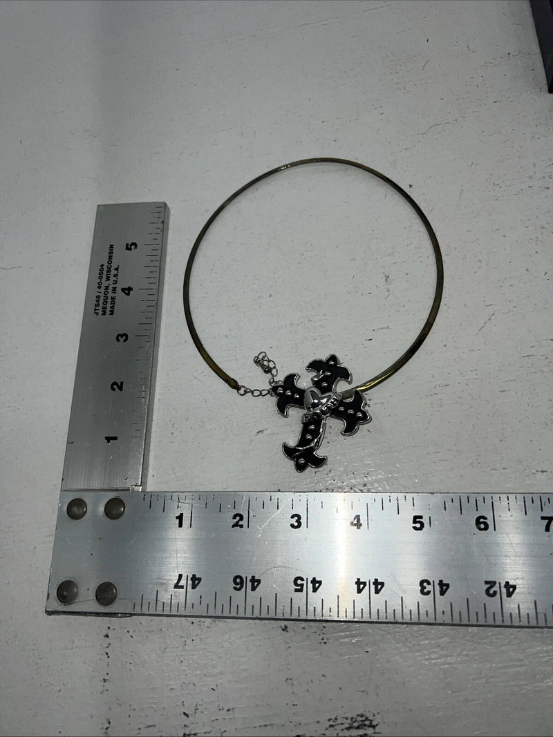 New Women’s Montana Silversmiths Silver Black Faith Cords Necklace. NC1183 A-57