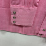 New Women’s Rockmount Pink Long Sleeve Pearl Snap Size 34 LL-90