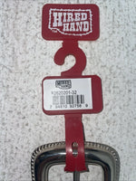 New Brown Genuine Leather Hired Hand Thread With Pendent 32” Belt #2620201 Z-20