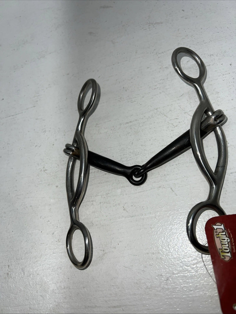 New Tough 1 5” SS/SI Gag Snaffle Copper Lined Bit #25096 U-5 