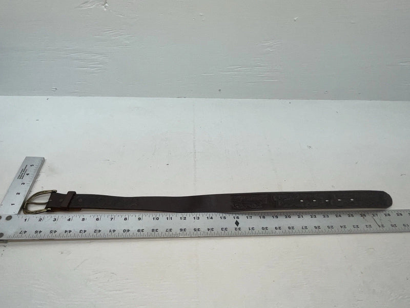 New Brown Genuine Leather Tooled 24” Belt #6400B JJ-100