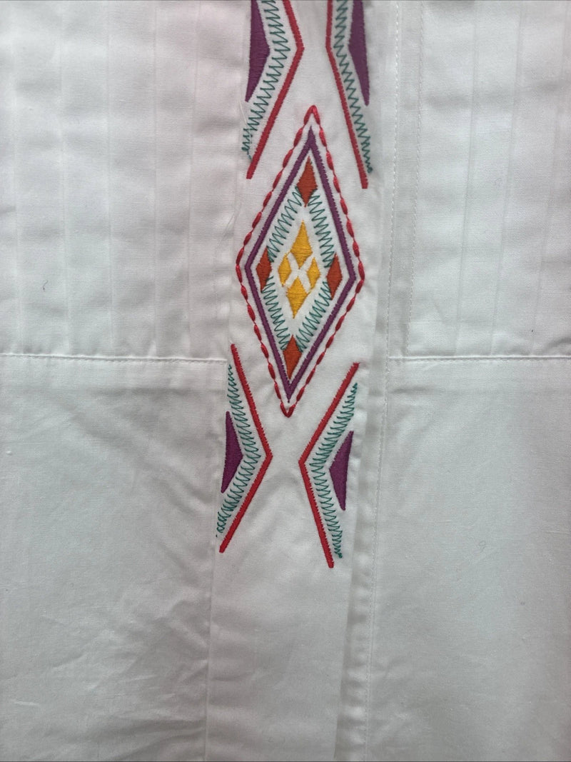 New Women’s Wrangler White Dosages Long Sleeve Button Up Small YY-131