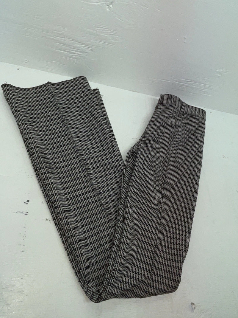 New Vintage Black Striped Panhandle Slim Polyester Pants #8076 OO-93