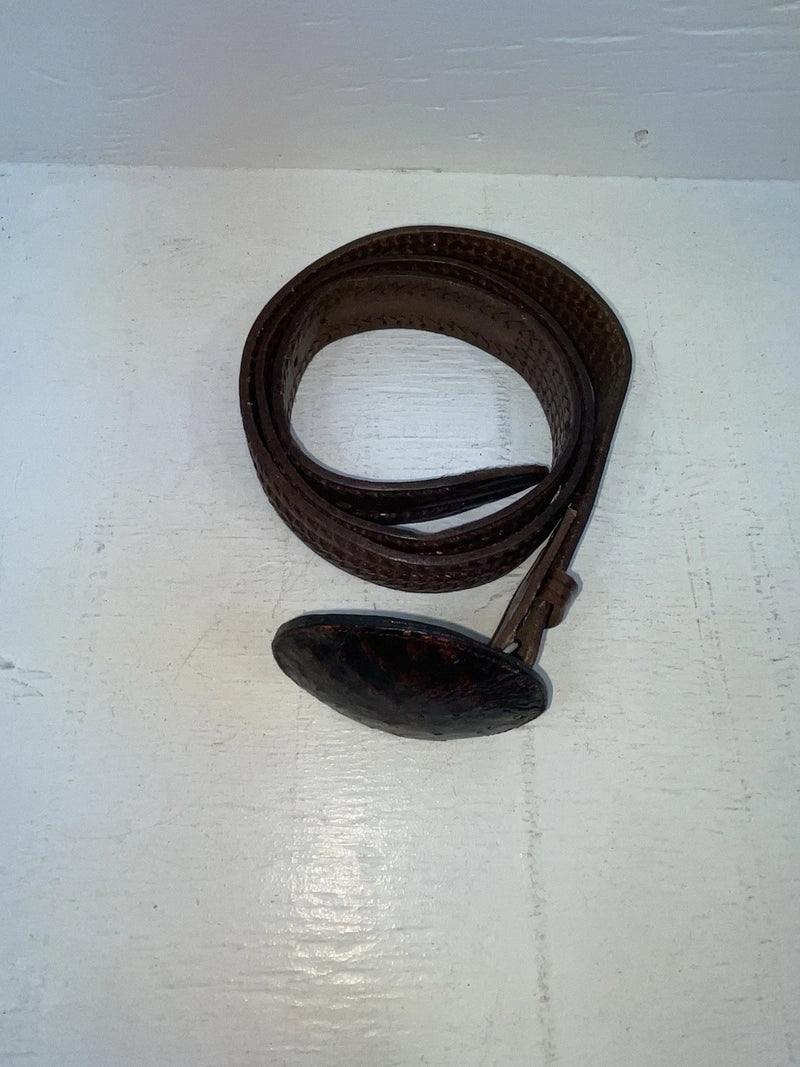 New Brown Genuine Leather Weaved 48” Belt NN-145