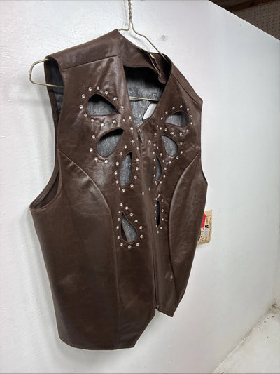 New Women’s 1849 RanchWear Brown Designed Vest Size Large YY-30