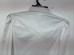 New Womens H Bar C White Designed Long Sleeve Pearl Snap Size 36 KK-15