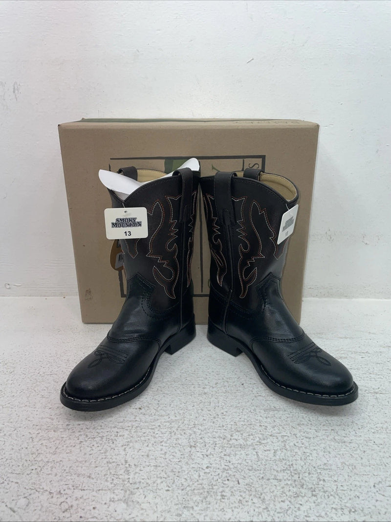 New Kids Black Smoky Mountain Cowboy Boots. 1110 C 13 D. 23-64