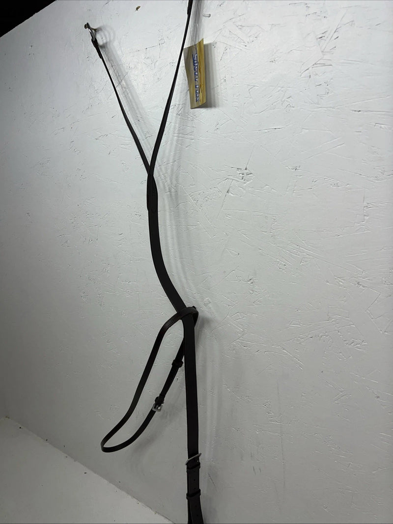 New Silver Fox Brown Leather Run Flat Standing Martingale #20-1516-0-0 BB-42