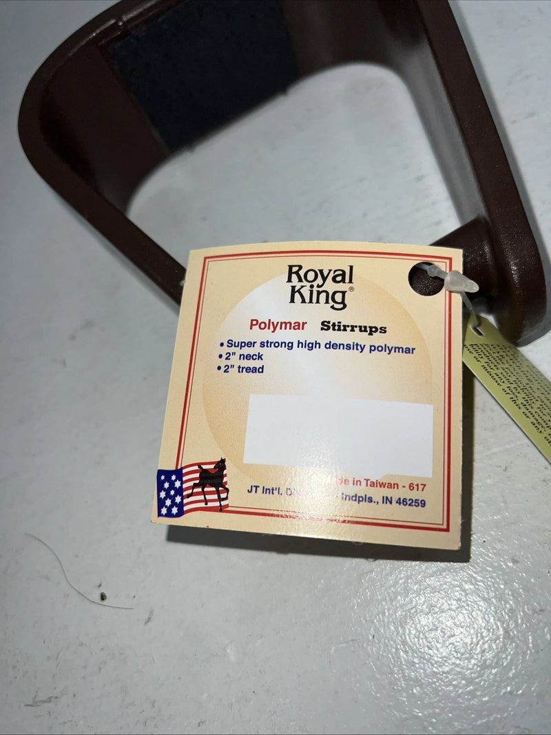 New Royal King Youth Brown Polymar Stirrups #57-1383 FF-2