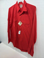 New Men’s ELY Cattleman Red Western Long Sleeve Pearl Snap 16.5 X 35 Large T-63
