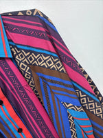 New Women’s H Bar C Multicolor Design Long Sleeve Button Up Size 14 MM-117 