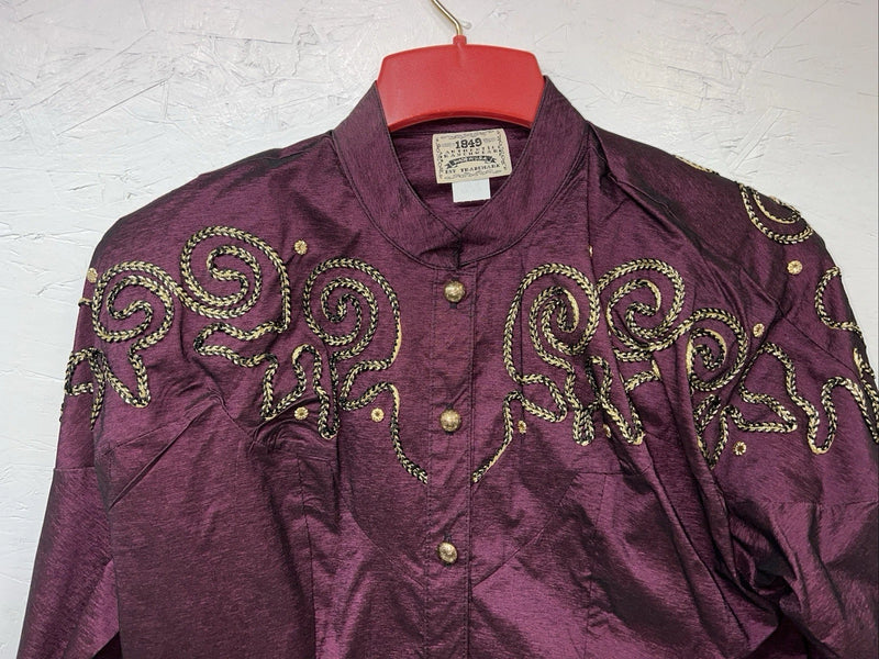 New Women’s Purple 1849 Authentic Ranchwear Short Show Jacket XS UU-73