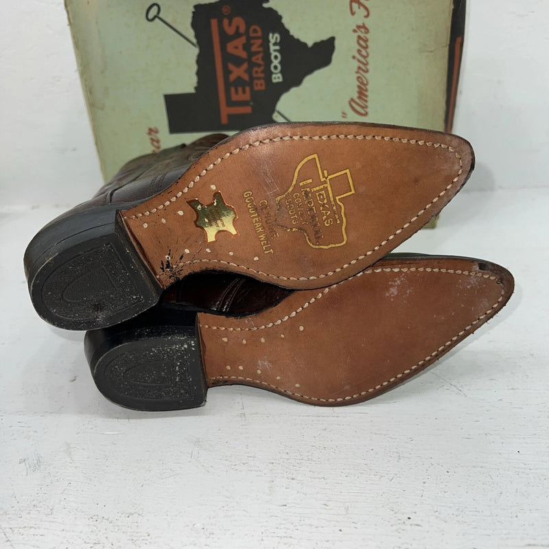 New Women’s Brown Texas Brand Cowboy Boots. L41 6 M. 20-82