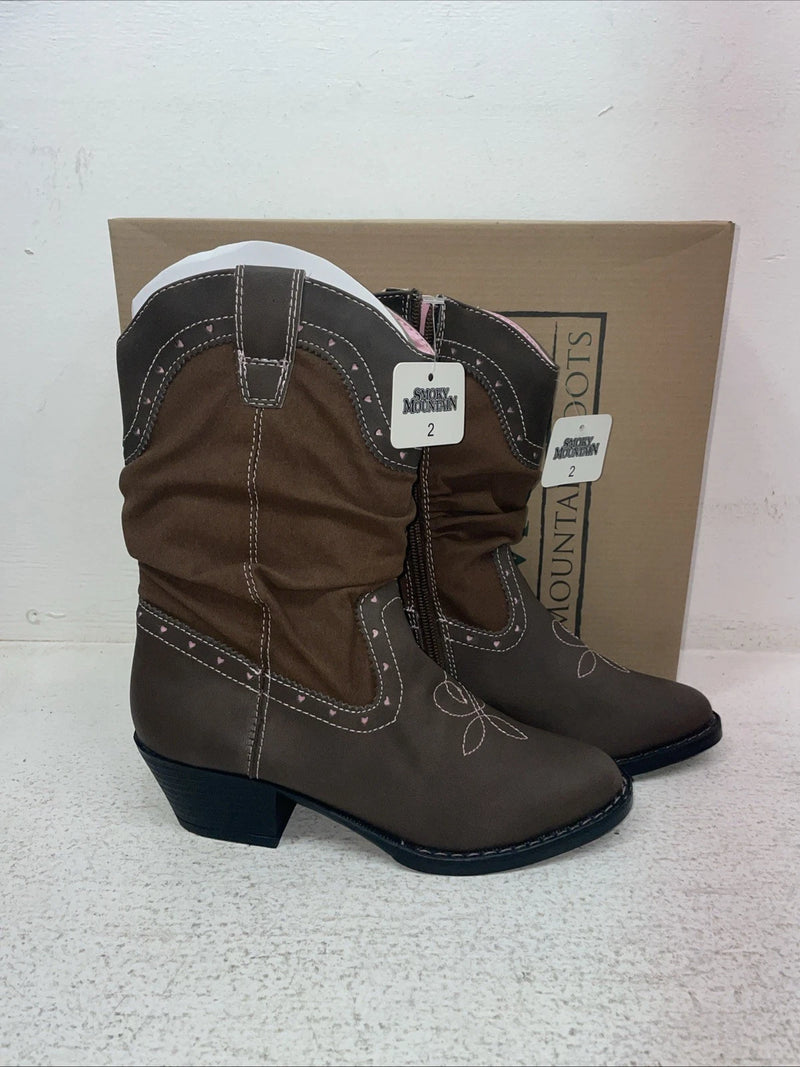 New Youth Brown Smoky Mountain Cowboy Boots. 1122 C 2. 22-103