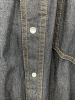New Men’s ELY Cattleman Dark Wash Jean Long Sleeve Pearl Snap XL Q-44