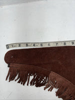 NOS Burgundy Show Chaps With Fringe Adjustable Waist 40” N-31