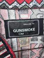 New Men’s GunSmoke Red Designed Long Sleeve Button Up Medium V-94