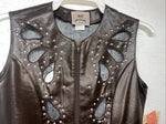 New Women’s Brown 1849 Authentic Ranchwear Show Vest XS G-609