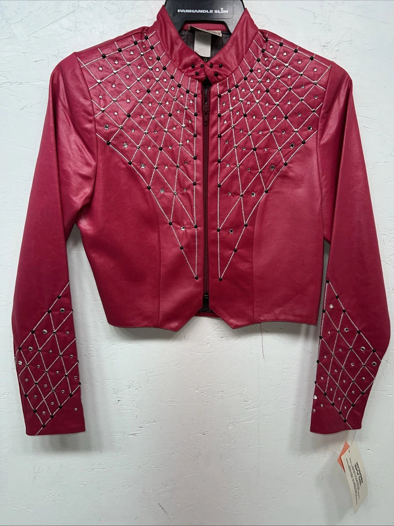 New Women’s 1849 Authentic Ranchwear Pink Western Show Short Jacket XS H-603