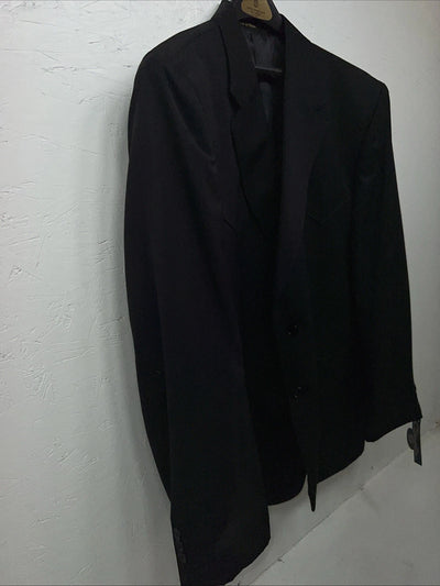 New Men’s Circle S Black Suit Jacket 48R #25832 Y-607