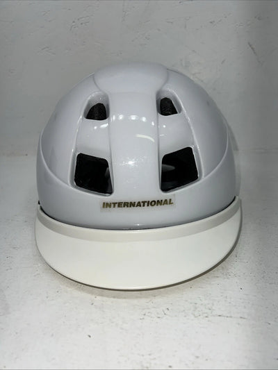 New Women’s White IRH English Riding Helmet. 1056-17 Large. 12-98