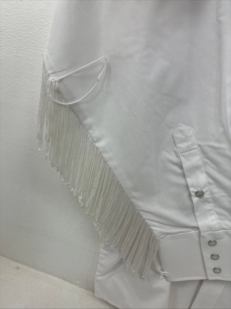 New Women’s White Horse White Fridge Long Sleeve Pearl Snap XXL TT-33