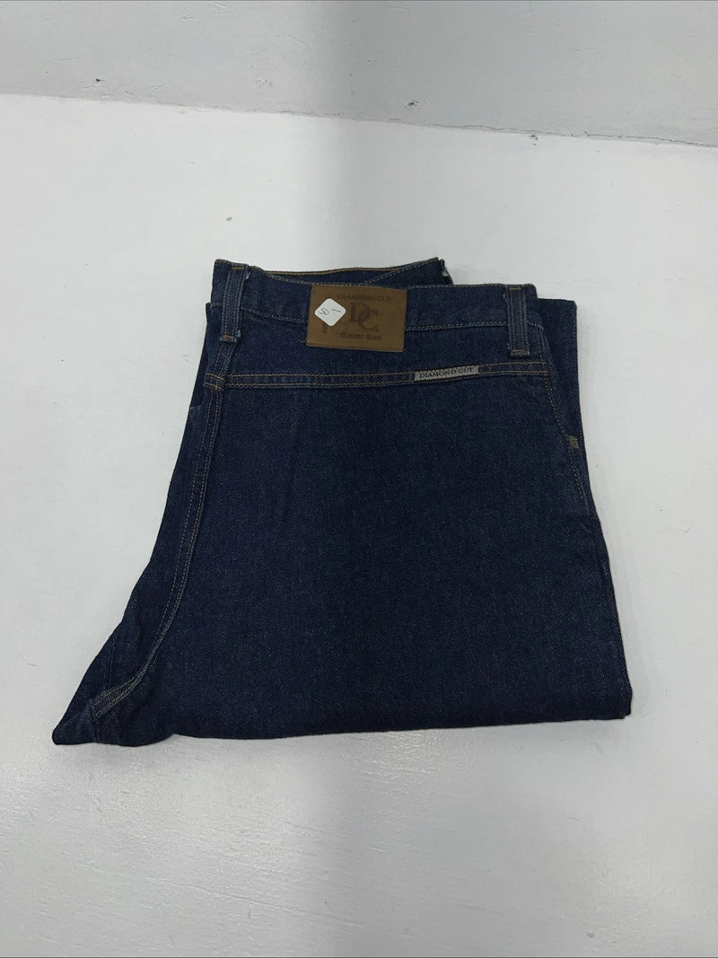 New Women Diamond Cut No Back Pockets Gusset Denim Jeans. 17/18x36 J-14