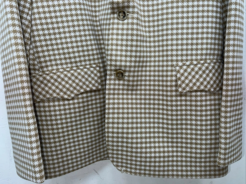 New Men’s Pioneer Wear Tan Plaid Suit Jacket 42 #589 V-604