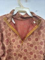 New Women’s Miller Tan Red Design Long Sleeve Zip Up Show Shirt Medium TT-105