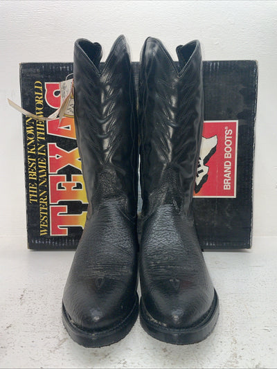 New Men’s Black Texas Brand Cowboy Boots. 251542361 10.5 10 1/2 D. 7-53
