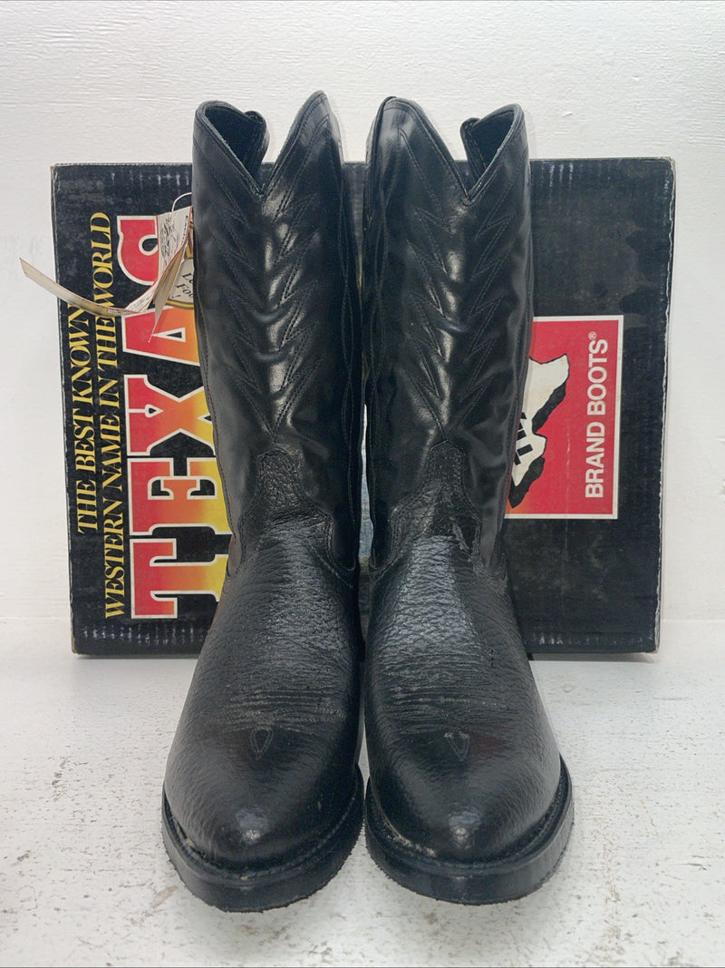 New Men’s Black Texas Brand Cowboy Boots. 251542361 10.5 10 1/2 D. 7-53