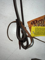 New Royal King Dark Oil Genuine Leather 5/8” X 7” Split Reins #43-728 Y-6