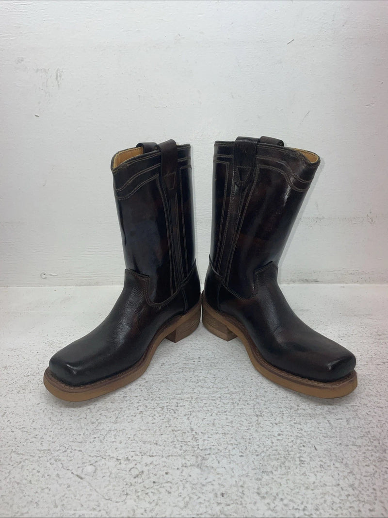 New Kids Brown Texas Brand Cowboy Boots. C 811 12.5 12 1/2 D. 23-46
