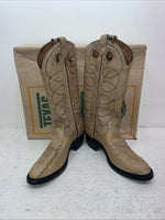 New Men’s Cream Texas Brand Cowboy Boots. 7899 7.5 7 1/2 D. 1-72