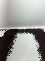 NOS Brown Show Chaps With Fringe Large Adjustable Waist 45” I-62