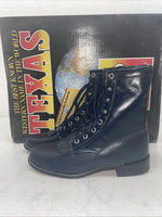 New Women’s Blue Lace Up Texas Brand Cowboy Boots. 4445 7 M. 18-81