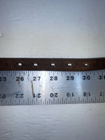 New Brown Genuine Leather Nocona Silver Pendent 28” Belt #3216244 JJ-119