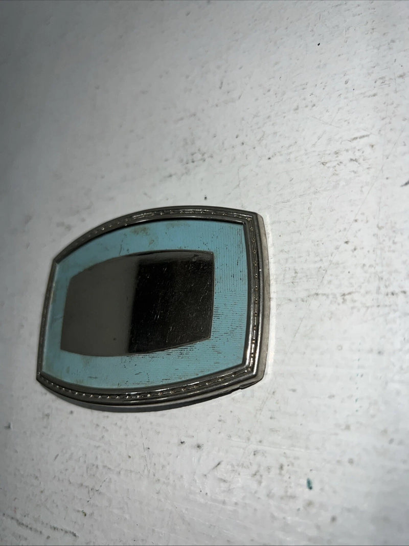 New Women’s Square Silver Turquoise Belt Buckle Mirror Middle F-12