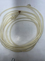New Tough 1 White Lariat 7/16” X 30” Med Lay Rope #58-256-0-0 U-15